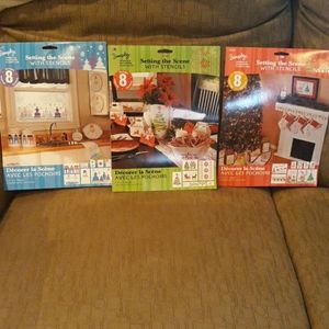 3 New Plaid Simply Holiday Stencil Books